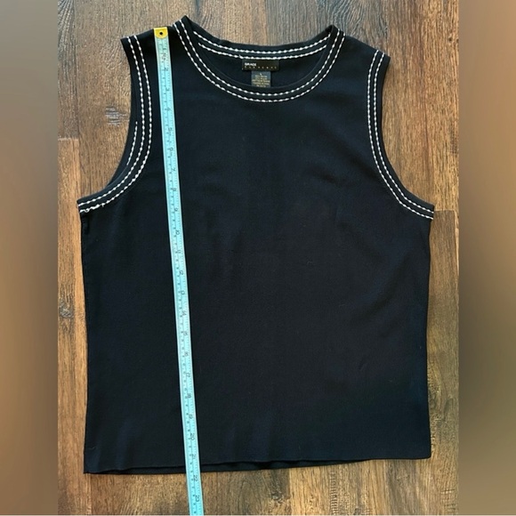 Grace Elements Black Knit Cardigan & Shell Set Contrast Stitching L - Picture 9 of 12